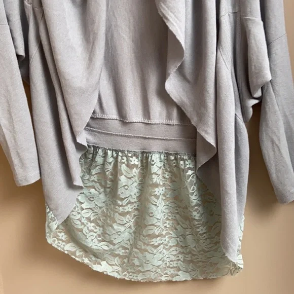 Waterfall Sheer Open Front Cardigan - Picture 2 of 6